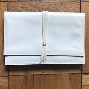 Morris Moskowitz Vintage Off White Leather Clutch - image 1